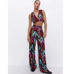 Nasty Gal Multicolor Sequin
Premium Multi Sequin Tailored Vest and Pants